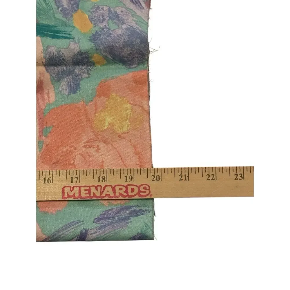 Vintage Upholstery Fabric Remnants Lot Floral Pastel Brushstroke Decor‎ Craft